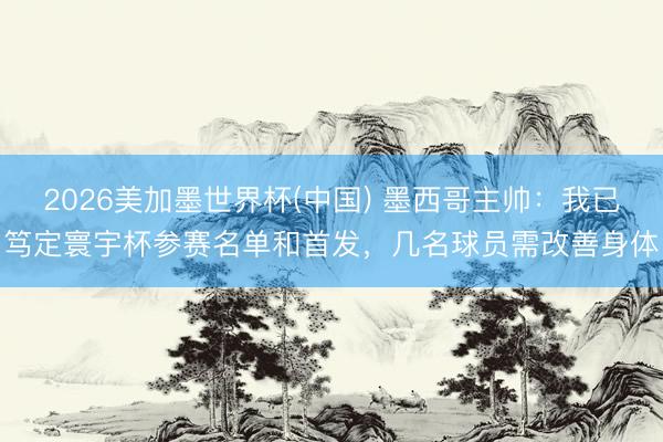 2026美加墨世界杯(中国) 墨西哥主帅：我已笃定寰宇杯参赛名单和首发，几名球员需改善身体