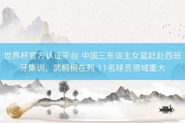 世界杯官方认证平台 中国三东谈主女篮赶赴西班牙集训，武桐桐在列 11名球员领域重大