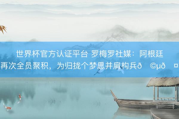 世界杯官方认证平台 罗梅罗社媒：阿根廷再次全员聚积，为归拢个梦思并肩构兵🩵🤍