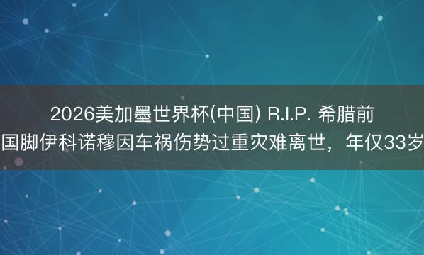 2026美加墨世界杯(中国) R.I.P. 希腊前国脚伊科诺穆因车祸伤势过重灾难离世，年仅33岁